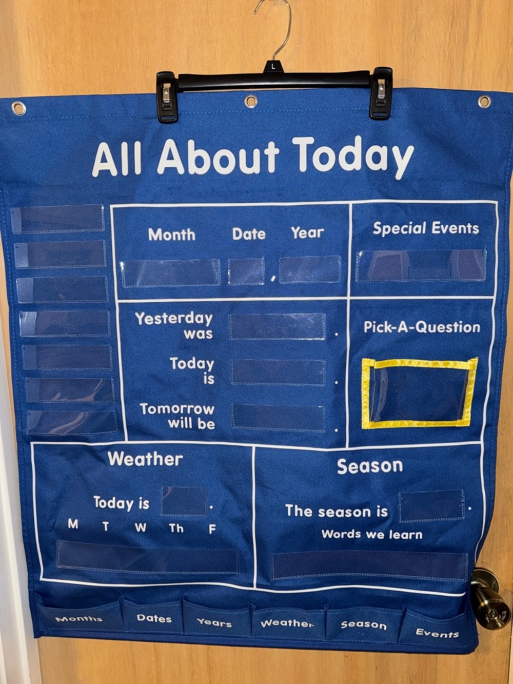 All About Today Educational Weather Calendar Home School Pocket Chart